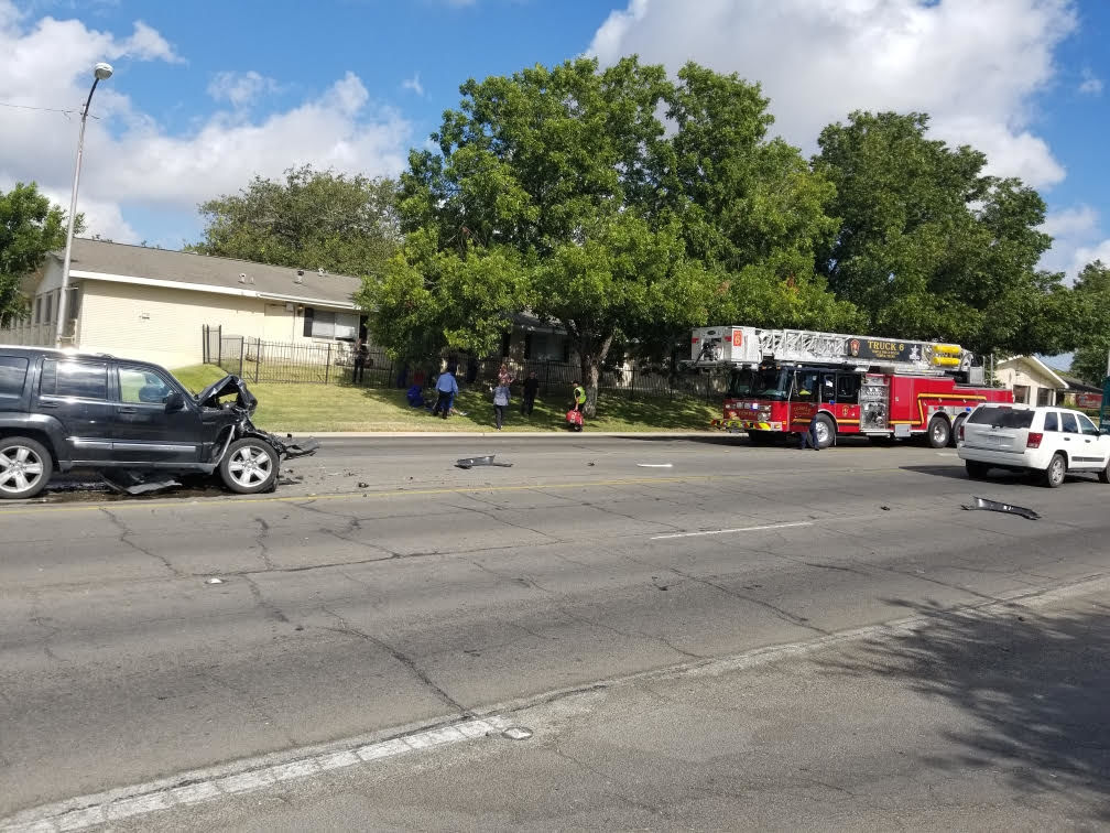 Temple accident causes minor injuries